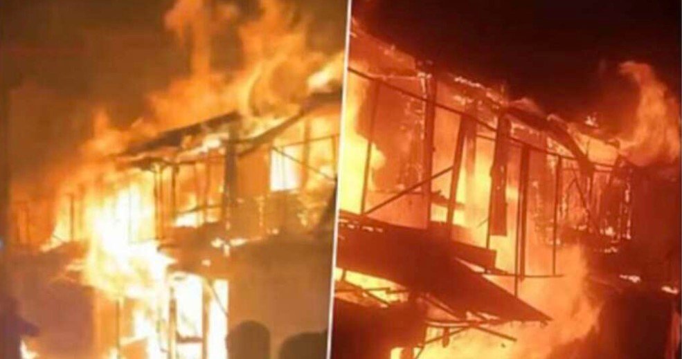 नैनीताल के भवाली बाजार में भीषण आग से तीन दुकानें जलकर खाक, लाखों का नुकसान